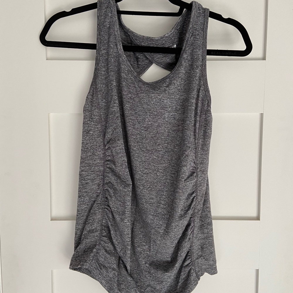 Old Navy Maternity Workout Tank Top - Heather Gray (Small)